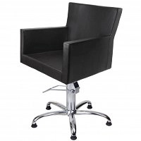 Fotel fryzjerski Panda Fabio czarny skaj 111, podstawa XT/B dostępny w 48H Panda