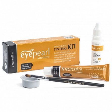 Zestaw do henny Biocosmetics Intensive Eyepearl Tinting Kit Brown, brązowy Henna do brwi Intensive 4260272970579