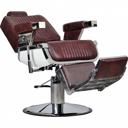 Fotel Italpro Barber fryzjerski barberski bordowy dostępny w 48h Fotele barberskie Italpro