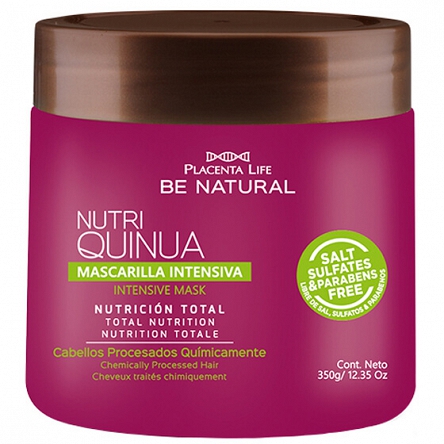 Maska Placenta Life Be Natural Nutri Quinua do włosów zniszczonych po zabiegach chemicznych 350g Placenta Life 7756719004442