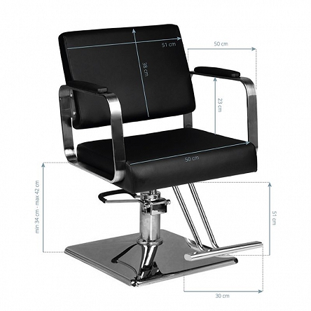 Fotel fryzjerski Hair System HS202, czarny dostępny w 48h Fotele fryzjerskie Hair System 5906717431371