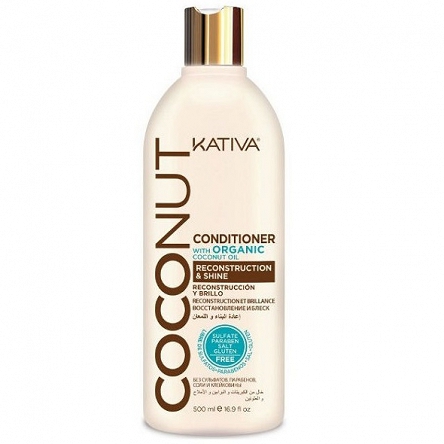Odżywka kokosowa Kativa COCONUT OIL odbudowująca, nadaje połysk 500ml Odżywki nabłyszczające Kativa 7750075041363