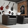 Pufo-stolik Panda GLAMROCK Stoliki fryzjerskie Panda  