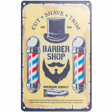 Tablica ozdobna Activ Barber B018 do salonu barberskiego 20x30cm Activ 5906717438479