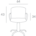 Fotel fryzjerski Ayala OBSESSION 01 ozdobiony kryształami Swarovskiego na pompie hydraulicznej z możliwością wyboru podstawy Fotele fryzjerskie Ayala  