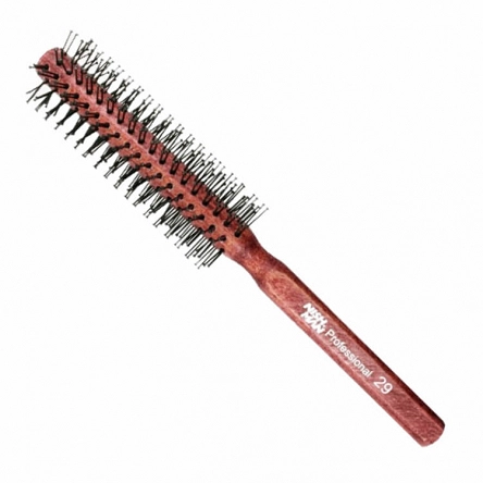 Szczotka Nishman okrągła do włosów z drewnianym korpusem 29mm  Szczotki do włosów NishMan 8682035081364