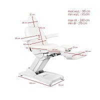 Fotel Activ AZZURRO PEDI 872S PRO kosmetyczny elektryczny, biały dostępny w 48h Fotele do pedicure Activ