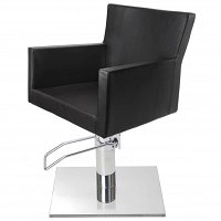 Fotel fryzjerski Panda Fabio czarny skaj 111, podstawa XM dostępny w 48H Panda
