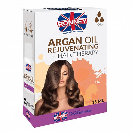 Olejek do włosów RONNEY Hair Oil Argan Oil odmładzający 15ml Olejki do włosów Ronney 5060589154582