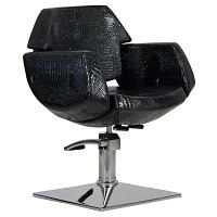 Fotel Italpro Imperia czarny krokodyl dostępny w 48h Fotele fryzjerskie Italpro