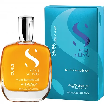 Olejek Alfaparf Semi Di Lino Curls Multi Benefit Oil wielofunkcyjny do włosów kręconych 100ml Olejki do włosów Alfaparf 8022297111353