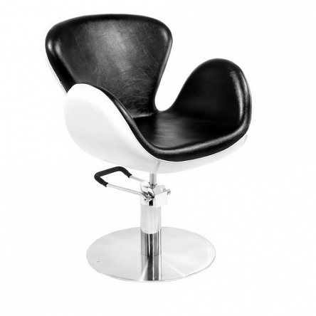 Fotel fryzjerski Gabbiano AMSTERDAM 1339 czarno-biały dostępny w 48H Fotele fryzjerskie Gabbiano