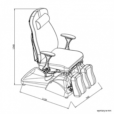 Fotel podologiczny Activ Azzurro 883 elektryczny szary, dostępny w 48h Fotele do pedicure Activ 5906717427596