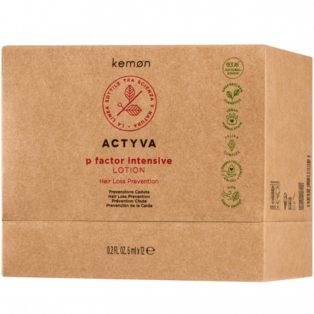 Lotion Kemon Actyva P Vactor Intensive przeciw wypadaniu włosów 12x6ml Odżywki do włosów Kemon 8020936077756