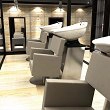 Recepcja fryzjerska Panda Kubik, płyta laminowana Recepcje barberskie Panda  