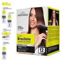 Zestaw Placenta Life Kertimask Liso Brasileno do keratynowego prostowania włosów z kwasem hialuronowym 240ml Keratynowe prostowanie włosów Placenta Life 7756719011839