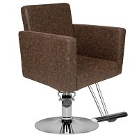 Fotel fryzjerski Hair System HS33, brązowy dostępny w 48h Fotele fryzjerskie Hair System 5906717434099