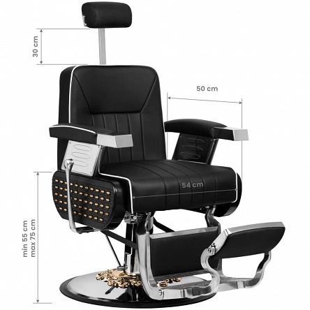 Fotel barberski Gabbiano Livio czarny Gabbiano 5906717440779