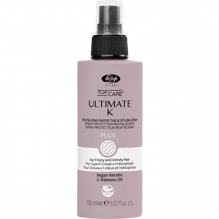 Spray Lisap Top Care Ultimate K Plus do stylizacji i prostowania włosów 150ml fluid wygładzający do włosów Lisap 1700630000010
