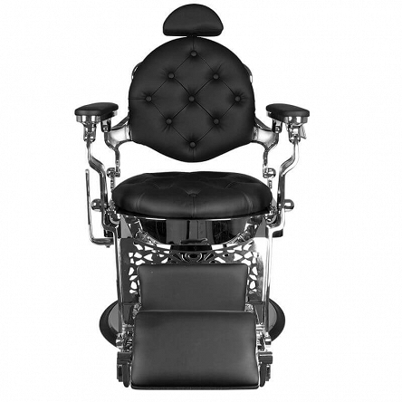 Fotel barberski Gabbiano Giulio Silver, czarno-srebrny dostępny w 48h Fotele barberskie Gabbiano 5906717433030