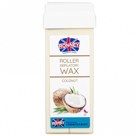 Wosk RONNEY Wax Cartridge COCONUT do depilacji kokosowy 100ml Podgrzewacze do wosku Ronney 5060456770716