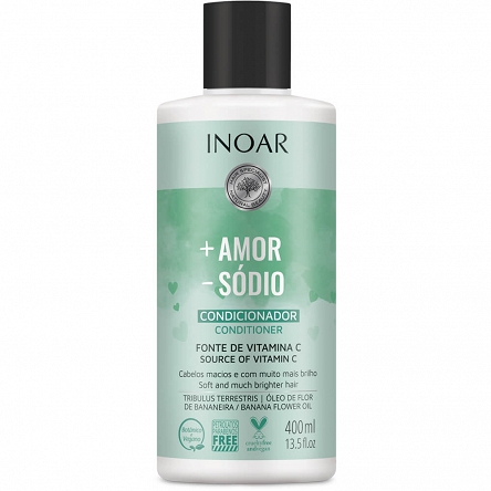 Odżywka Inoar +Amor -Sódio do każdego rodzaju włosów z pantenolem 400ml Inoar