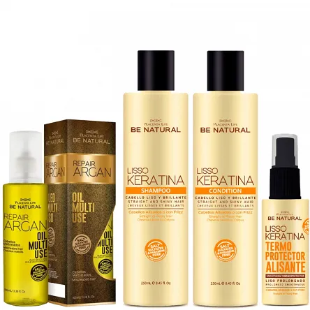 Zestaw Placenta Life Post Alisado Lisso Keratina, po keratynowym prostowaniu włosów 2x250 + 50ml zestaw po keratynowym prostowaniu Placenta Life 7756719017718