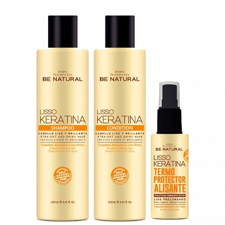 Zestaw Placenta Life Post Alisado Lisso Keratina, po keratynowym prostowaniu włosów 2x250 + 50ml zestaw po keratynowym prostowaniu Placenta Life 7756719017718