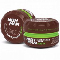 Pomada Nishman Styling Wax 08 Matte matowa, średnie utrwalenie do każdego rodzaju włosów 150ml