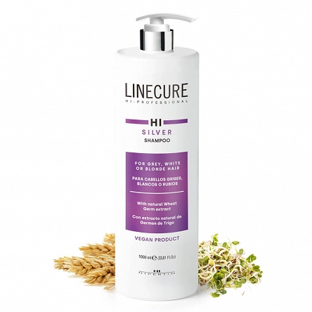 Szampon Hipertin Linecure Silver do włosów siwych i blond 1000ml Szampony do włosów Hipertin 8430190047721