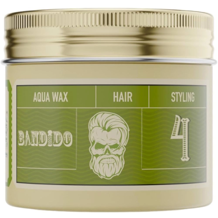 Wosk Bandido Hair Aqua Wax 4 Light do stylizowania włosów o lekkim chwycie dla mężczyzn 125ml Wosk do włosów dla mężczyzn Bandido 8681863082215
