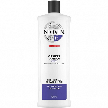 Szampon Nioxin System 6 oczyszczający skórę głowy, włosy po zabiegach chemicznych 1000ml Szampony oczyszczające Nioxin 4064666044422