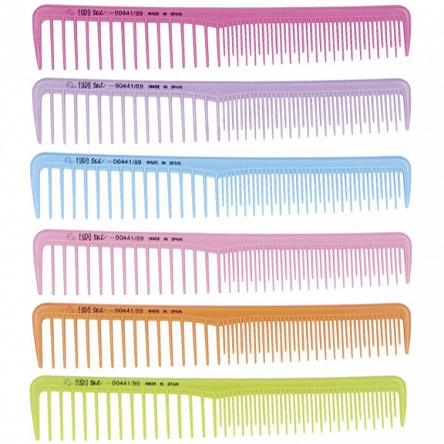Grzebień fryzjerski Euro Stil 441/99 17cm, różowy Euro Stil 8423029031374