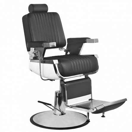 Fotel barberski Gabbiano ROYAL II fryzjerski czarny dostępny w 48h Fotele barberskie Gabbiano