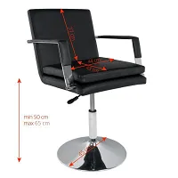 Fotel fryzjerski Gabbiano 049 czarny dostępny w 48H Fotele fryzjerskie Gabbiano