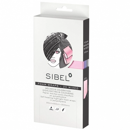 Papierki Sibel High-Light Foam do pasemek 9,5x20cm, 200szt. Akcesoria do farbowania Sibel 5412058117671