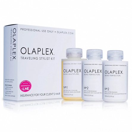 Zestaw Olaplex No.1 No.2 + No.2 Traveling Stylist Kit do regeneracji włosów 3x100ml Olaplex 896364002374