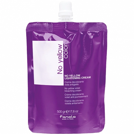 Rozjaśniacz do włosów Fanola No Yellow Color w kremie 500g Fanola 8032947866243
