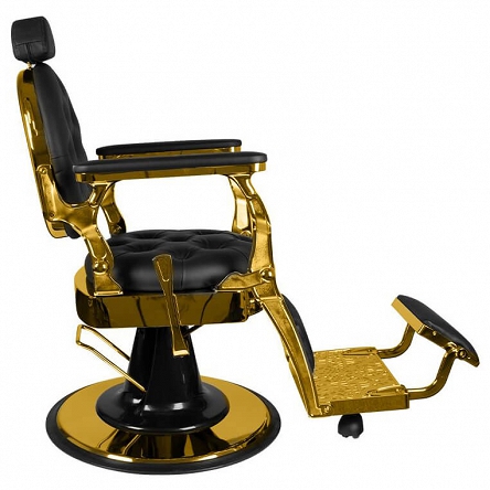 Fotel barberski Gabbiano Giulio Gold, czarno-złoty dostępny w 48h Fotele barberskie Gabbiano 5906717433023
