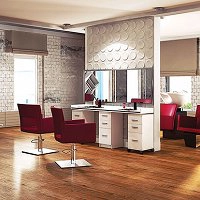 Konsoleta Fryzjerska Ayala Amelia z podświetleniem, płyta połysk Konsole fryzjerskie Ayala