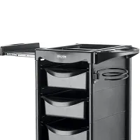 Pomocnik fryzjerski Efalock Professional Piccolo 4002 Zipp czarny, czarne nogi Pomocniki i wózki fryzjerskie Efalock 4025341510533