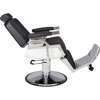 Fotel fryzjerski Ayala LORD barberski czarny z regulacją wysokości dostępny w 48H Fotele barberskie Ayala
