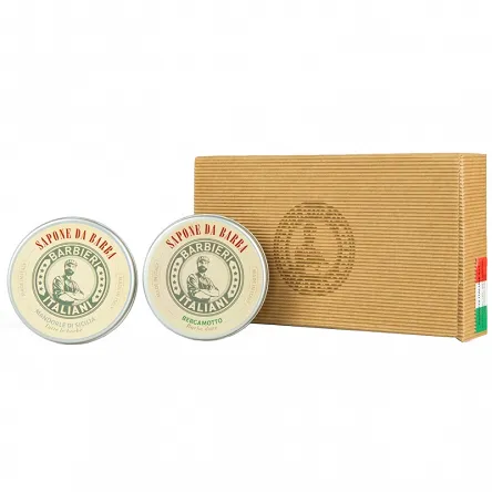 Zestaw Barbieri Italiani BOX Mydła do golenia 2 x 100ml Produkty do golenia Barbieri