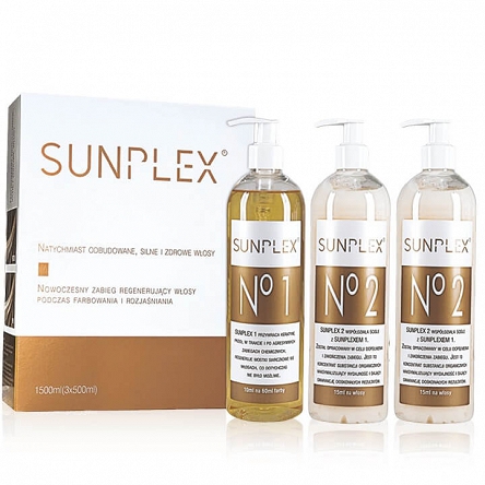 Kuracja regenerująca włosy Sunplex, odbudowa podczas zabiegów, 50 zabiegów 1500ml Ampułki do włosów Sunplex 5903829094142