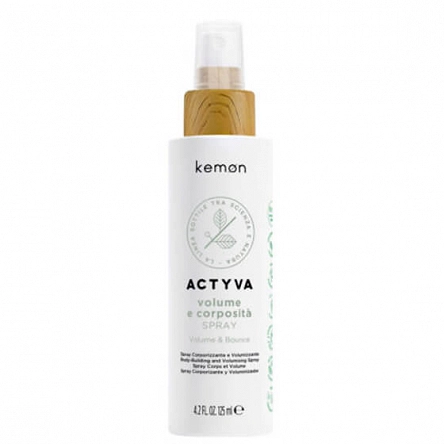 Fluid Kemon Actyva Volume & Bounce E Corporista nadający objętości do włosów cieńkich i delikatnych 125ml Spraye do włosów Kemon 8020936072836
