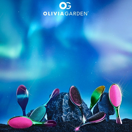 Szczotka Olivia Garden Aurora Violet do rozczesywania i wygładzania każdego rodzaju włosów Olivia Garden 5414343017833