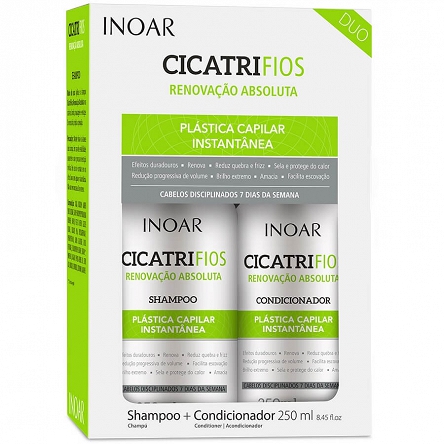 Zestaw INOAR Cicatrifios po keratynowym prostowaniu włosów 2x250ml Szampony do włosów Inoar 7898581089506