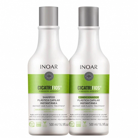 Zestaw INOAR Cicatrifios po keratynowym prostowaniu włosów 2x250ml Szampony do włosów Inoar 7898581089506