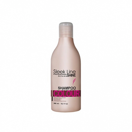 Szampon Stapiz Sleek Line Colour, wygładzający do włosów farbowanych 300ml Sleek Line - Wygładzenie włosów puszących się Stapiz 5904277710448