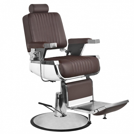 Fotel barberski Gabbiano ROYAL II fryzjerski brązowy dostępny w 48h Fotele barberskie Gabbiano